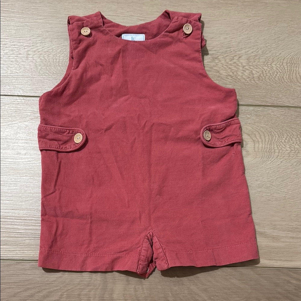 Salmon Buttoned Baby Romper